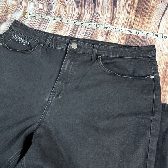 Christopher & Banks Size 16 Long High Rise Straight Leg Jeans Denim Pants 36x32 - Picture 4 of 10